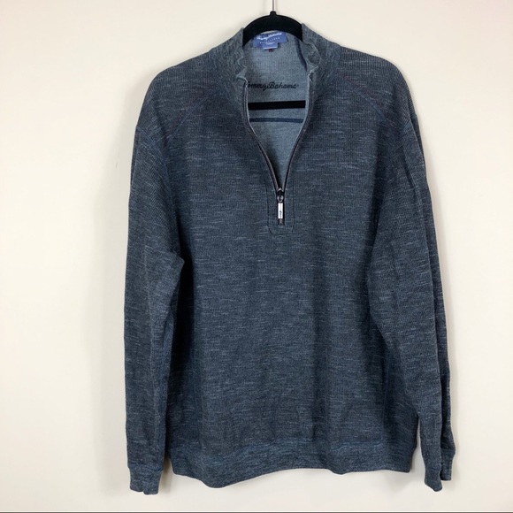 Tommy Bahama Other - Tommy Bahama Reversible Sweater Gray XL